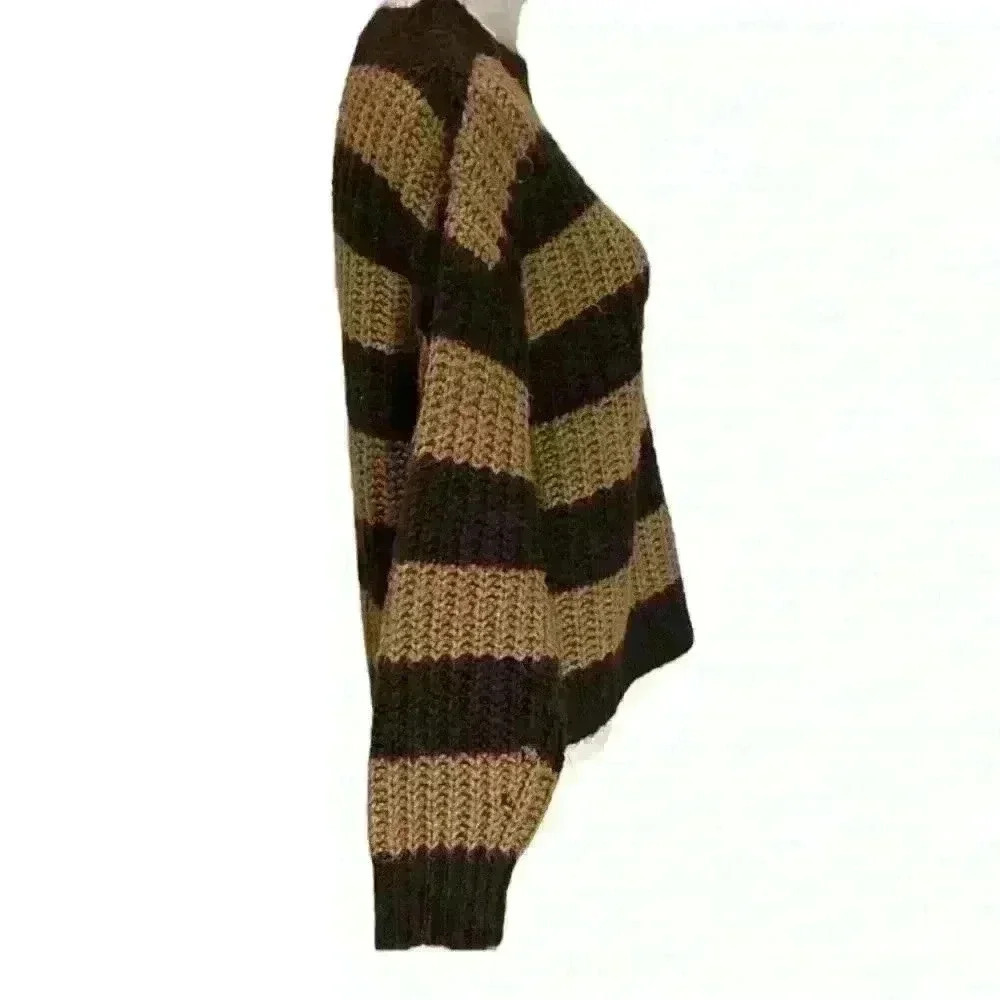 Dazy tan and brown striped sweater size small - Picture 6 of 16